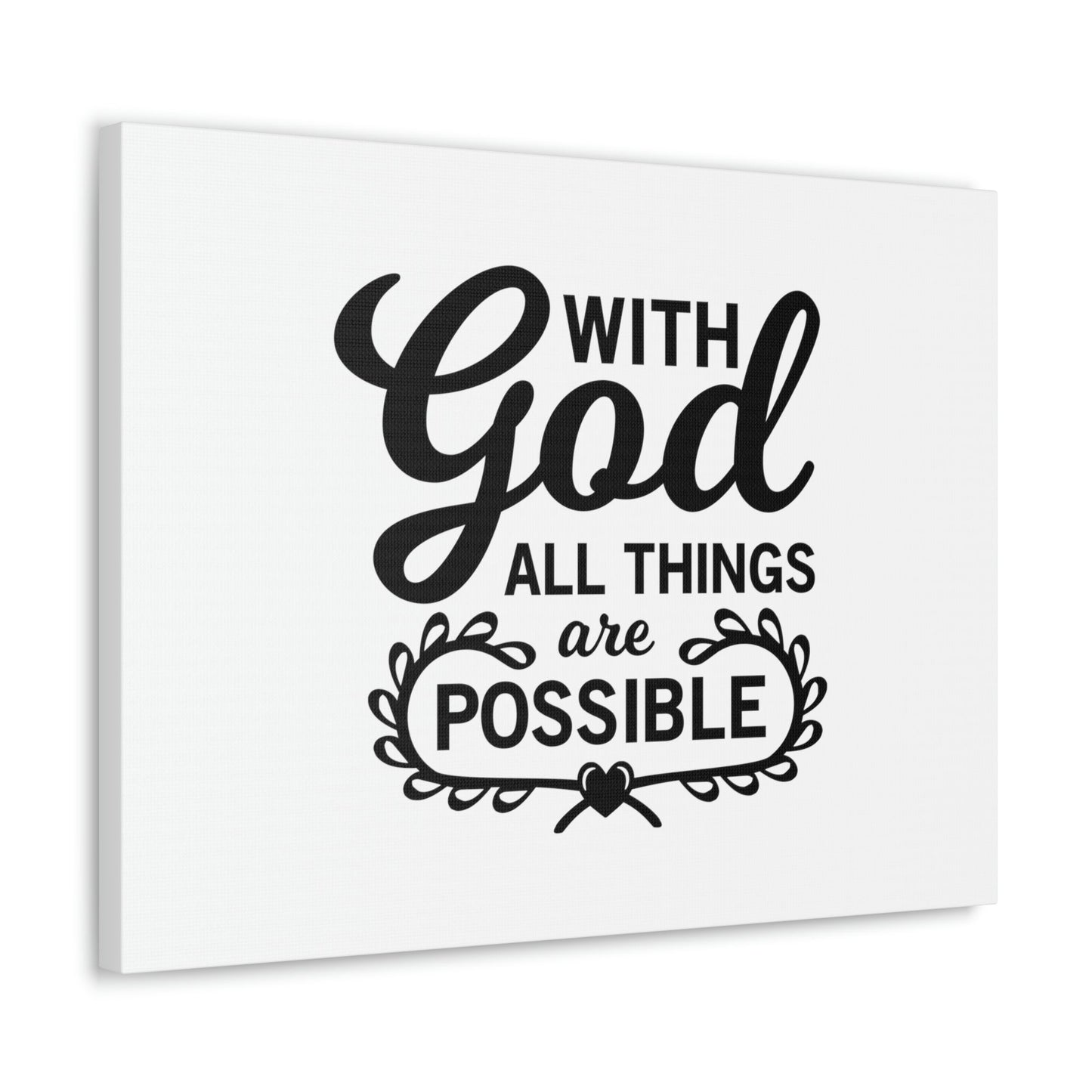 Scripture Walls With Good All Things Are Possible Luke 1:37 Christian Wall Art Bible Verse Print Ready to Hang Unframed-Express Your Love Gifts
