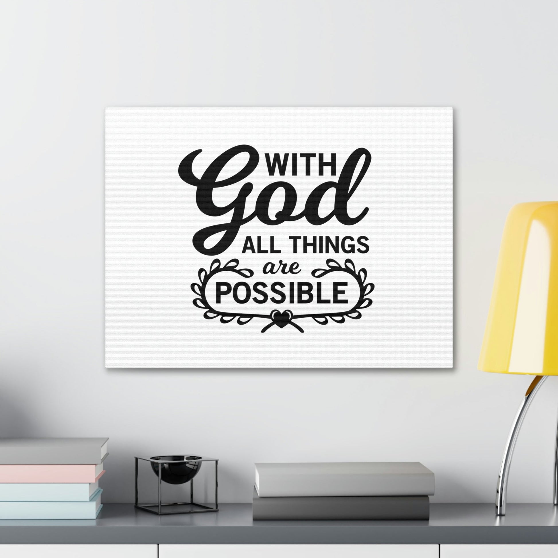 Scripture Walls With Good All Things Are Possible Luke 1:37 Christian Wall Art Bible Verse Print Ready to Hang Unframed-Express Your Love Gifts