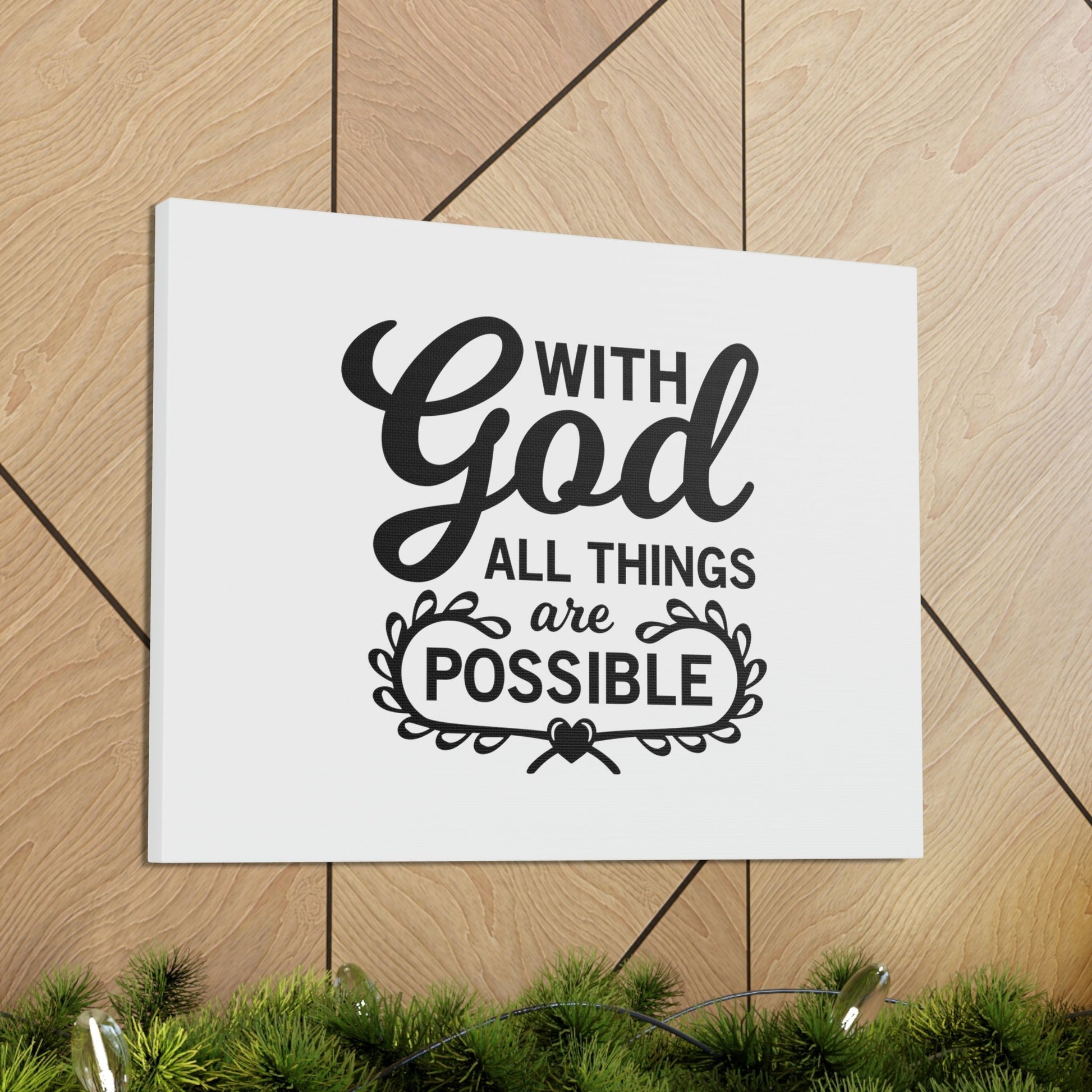 Scripture Walls With Good All Things Are Possible Luke 1:37 Christian Wall Art Bible Verse Print Ready to Hang Unframed-Express Your Love Gifts