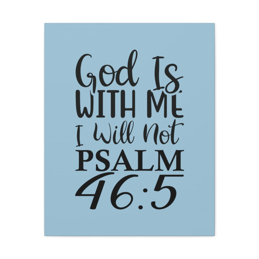 Scripture Walls With Me Psalm 46:5 Light Blue Bible Verse Canvas Christian Wall Art Ready to Hang Unframed-Express Your Love Gifts