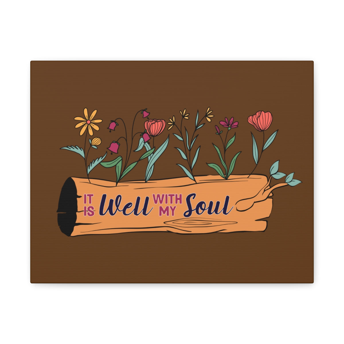With My Soul Flower Psalm 42:7 Christian Wall Art Bible Verse Print Ready to Hang Unframed-Express Your Love Gifts