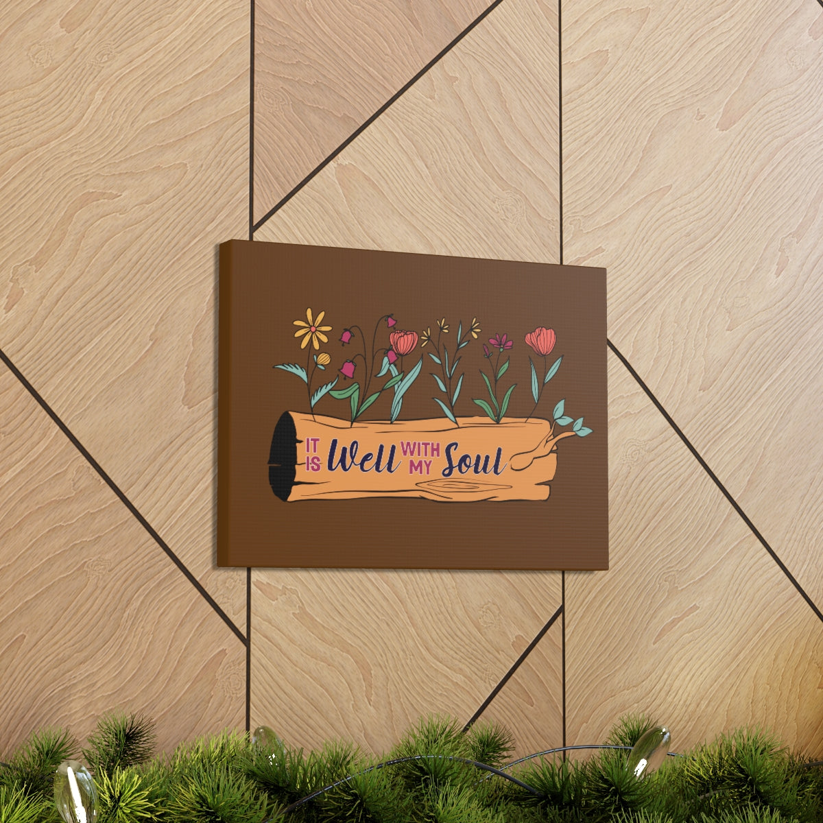 With My Soul Flower Psalm 42:7 Christian Wall Art Bible Verse Print Ready to Hang Unframed-Express Your Love Gifts