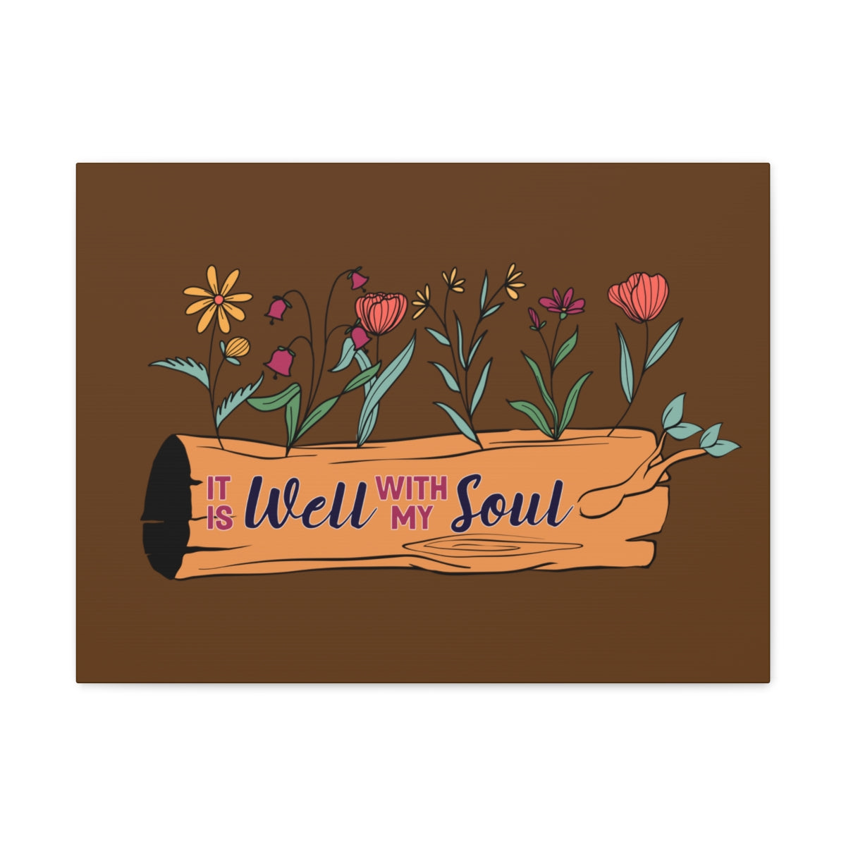 With My Soul Flower Psalm 42:7 Christian Wall Art Bible Verse Print Ready to Hang Unframed-Express Your Love Gifts