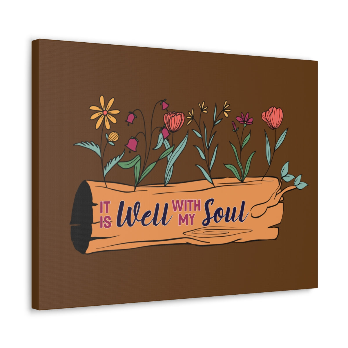 With My Soul Flower Psalm 42:7 Christian Wall Art Bible Verse Print Ready to Hang Unframed-Express Your Love Gifts