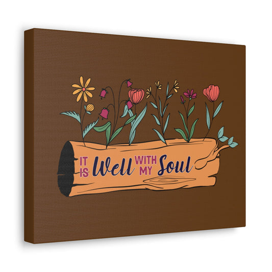 With My Soul Flower Psalm 42:7 Christian Wall Art Bible Verse Print Ready to Hang Unframed-Express Your Love Gifts