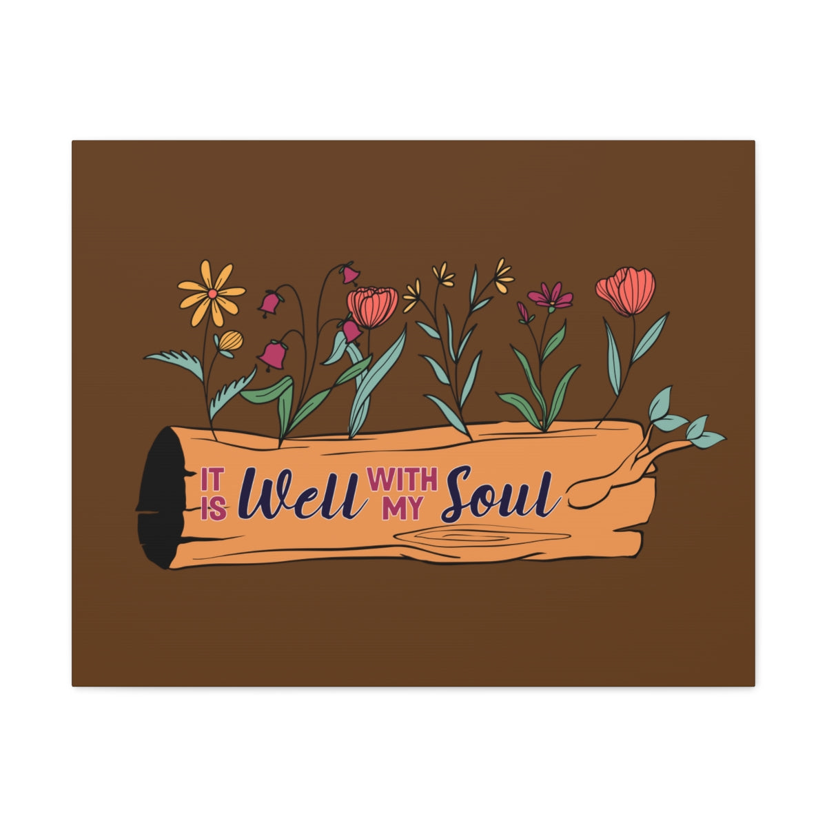 With My Soul Flower Psalm 42:7 Christian Wall Art Bible Verse Print Ready to Hang Unframed-Express Your Love Gifts