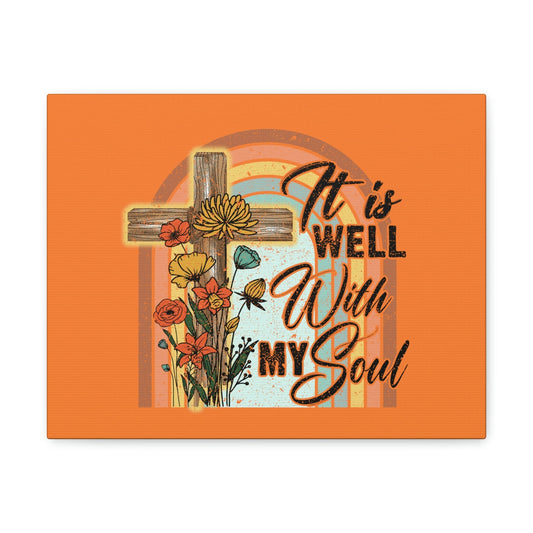 With My Soul Psalm 42:7 Bright Orange Christian Wall Art Bible Verse Print Ready to Hang Unframed-Express Your Love Gifts