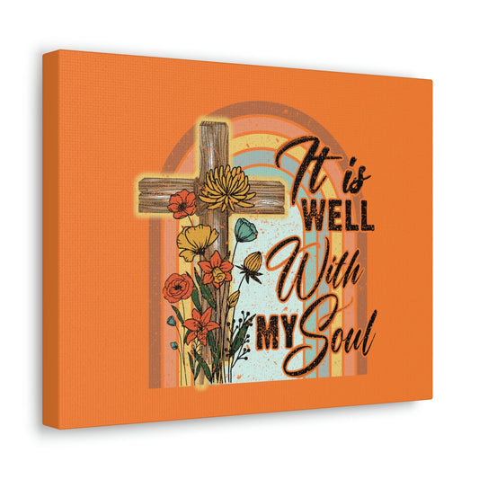 With My Soul Psalm 42:7 Bright Orange Christian Wall Art Bible Verse Print Ready to Hang Unframed-Express Your Love Gifts