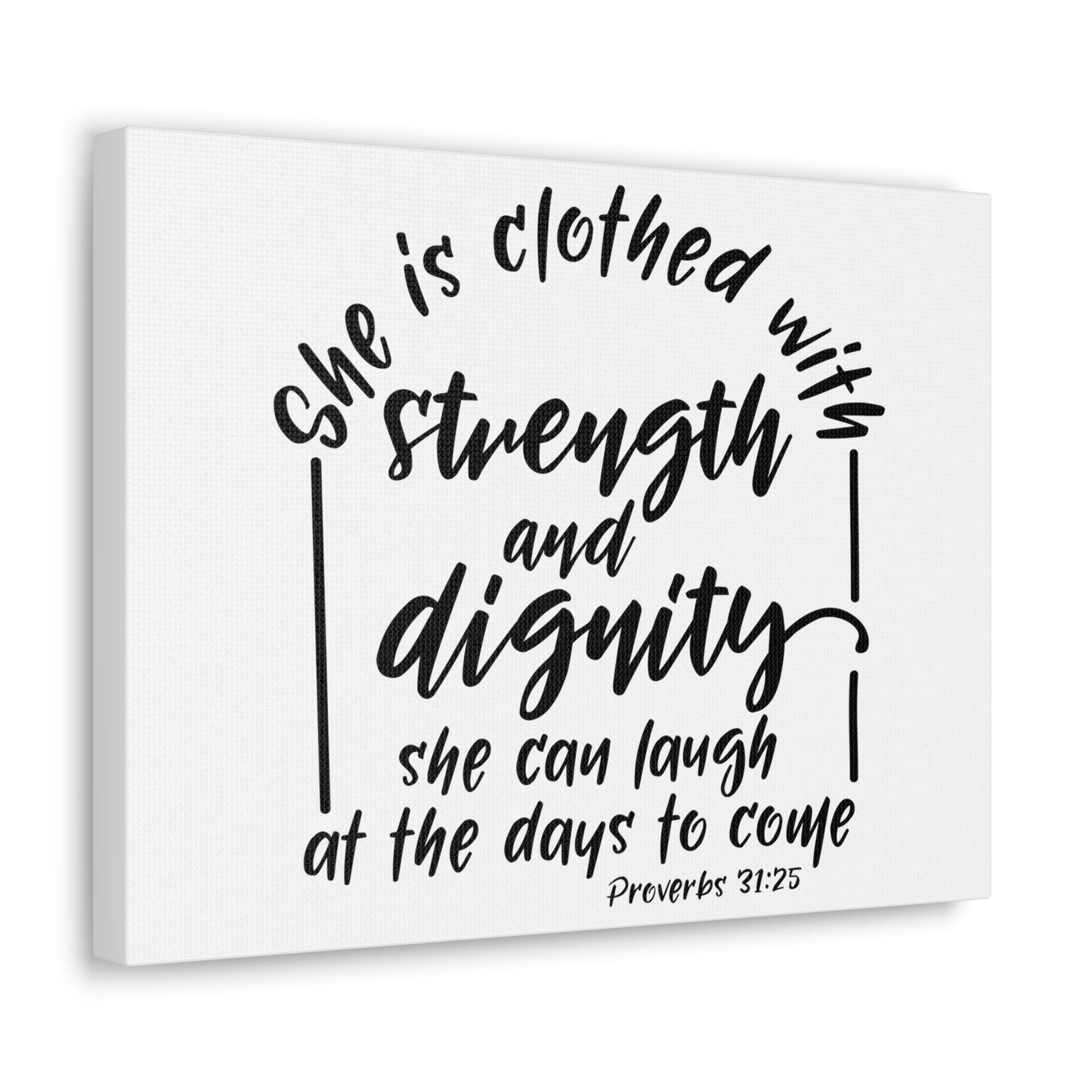 Scripture Walls With Strength And Dignity Proverbs 31:25 Christian Wall Art Bible Verse Print Ready to Hang Unframed-Express Your Love Gifts