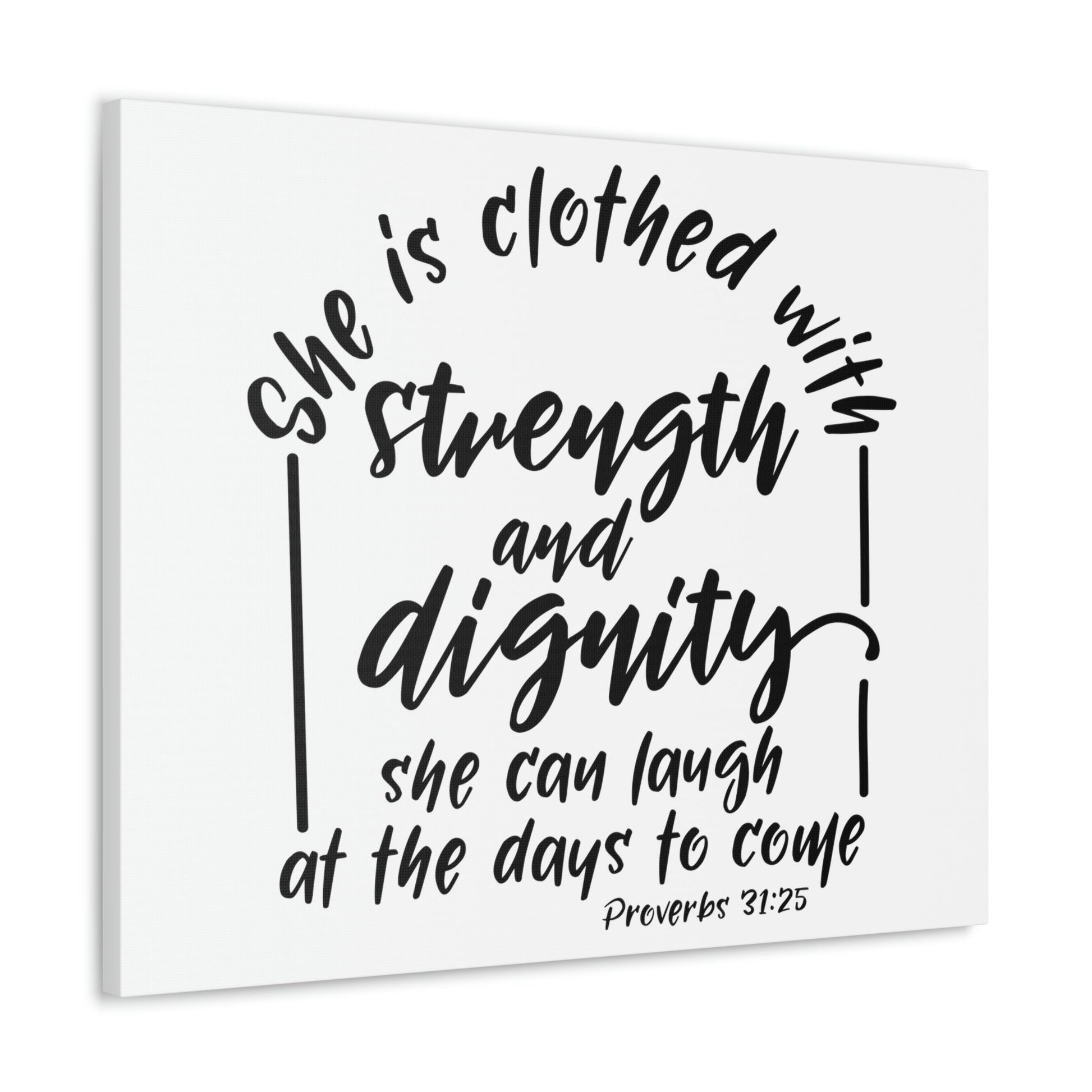 Scripture Walls With Strength And Dignity Proverbs 31:25 Christian Wall Art Bible Verse Print Ready to Hang Unframed-Express Your Love Gifts