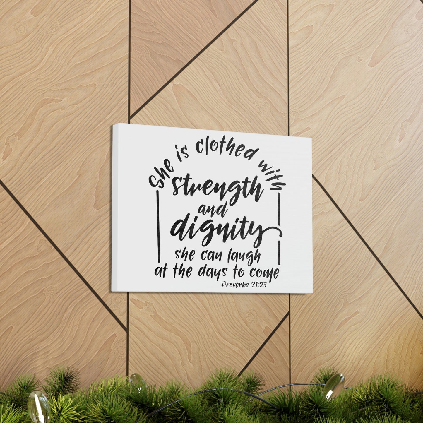Scripture Walls With Strength And Dignity Proverbs 31:25 Christian Wall Art Bible Verse Print Ready to Hang Unframed-Express Your Love Gifts