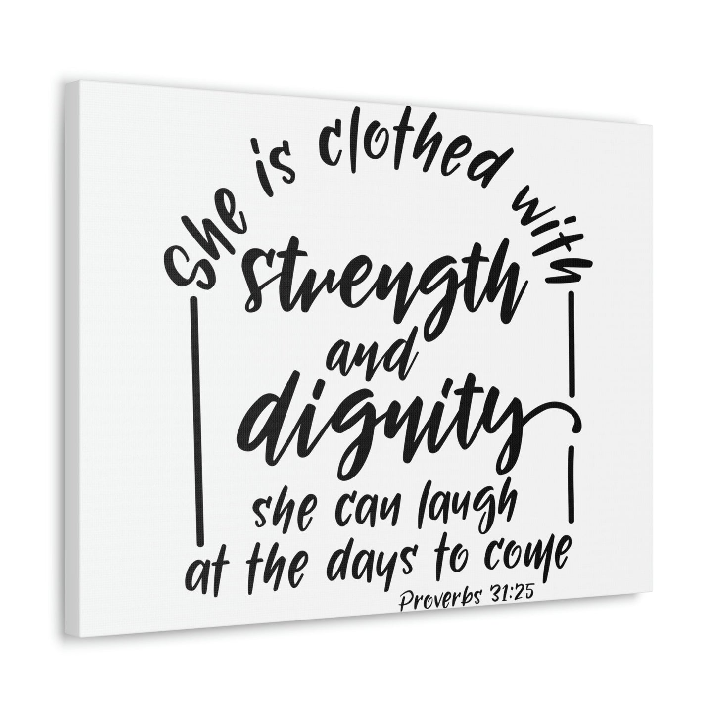 Scripture Walls With Strength And Dignity Proverbs 31:25 Christian Wall Art Bible Verse Print Ready to Hang Unframed-Express Your Love Gifts