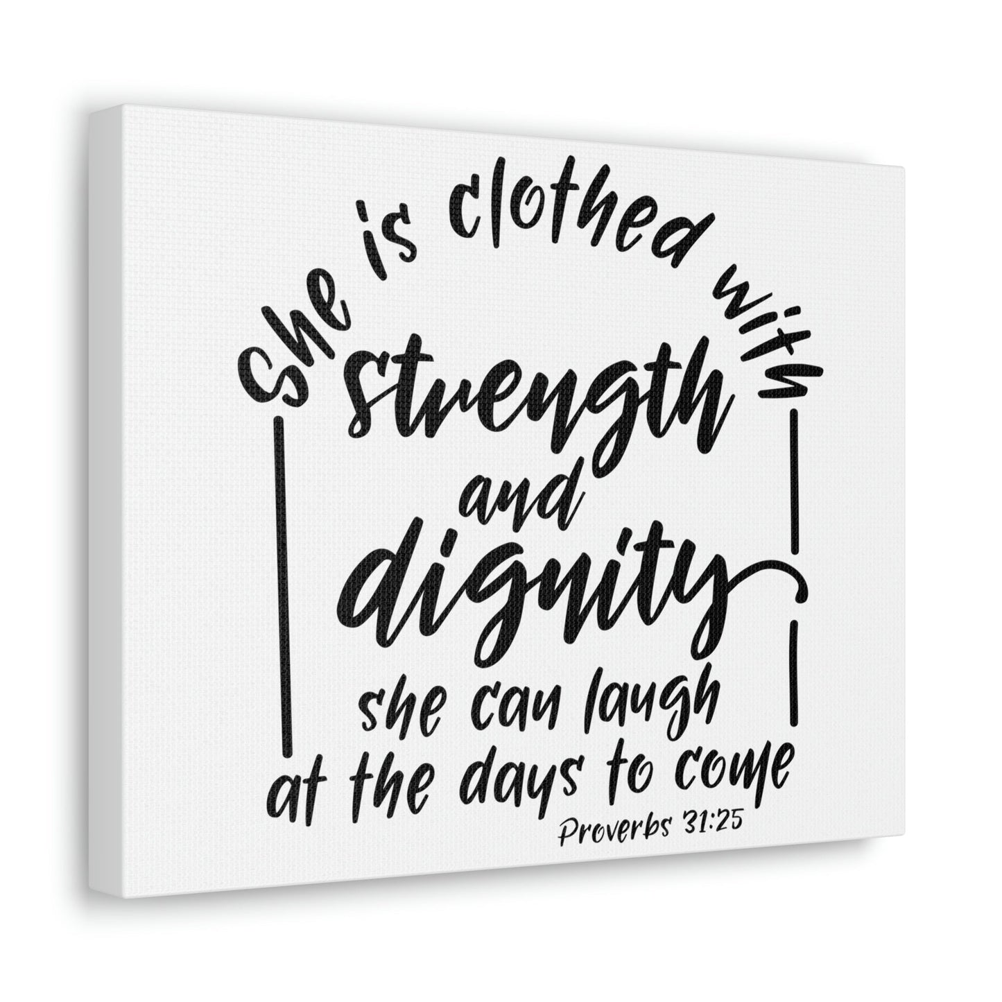 Scripture Walls With Strength And Dignity Proverbs 31:25 Christian Wall Art Bible Verse Print Ready to Hang Unframed-Express Your Love Gifts
