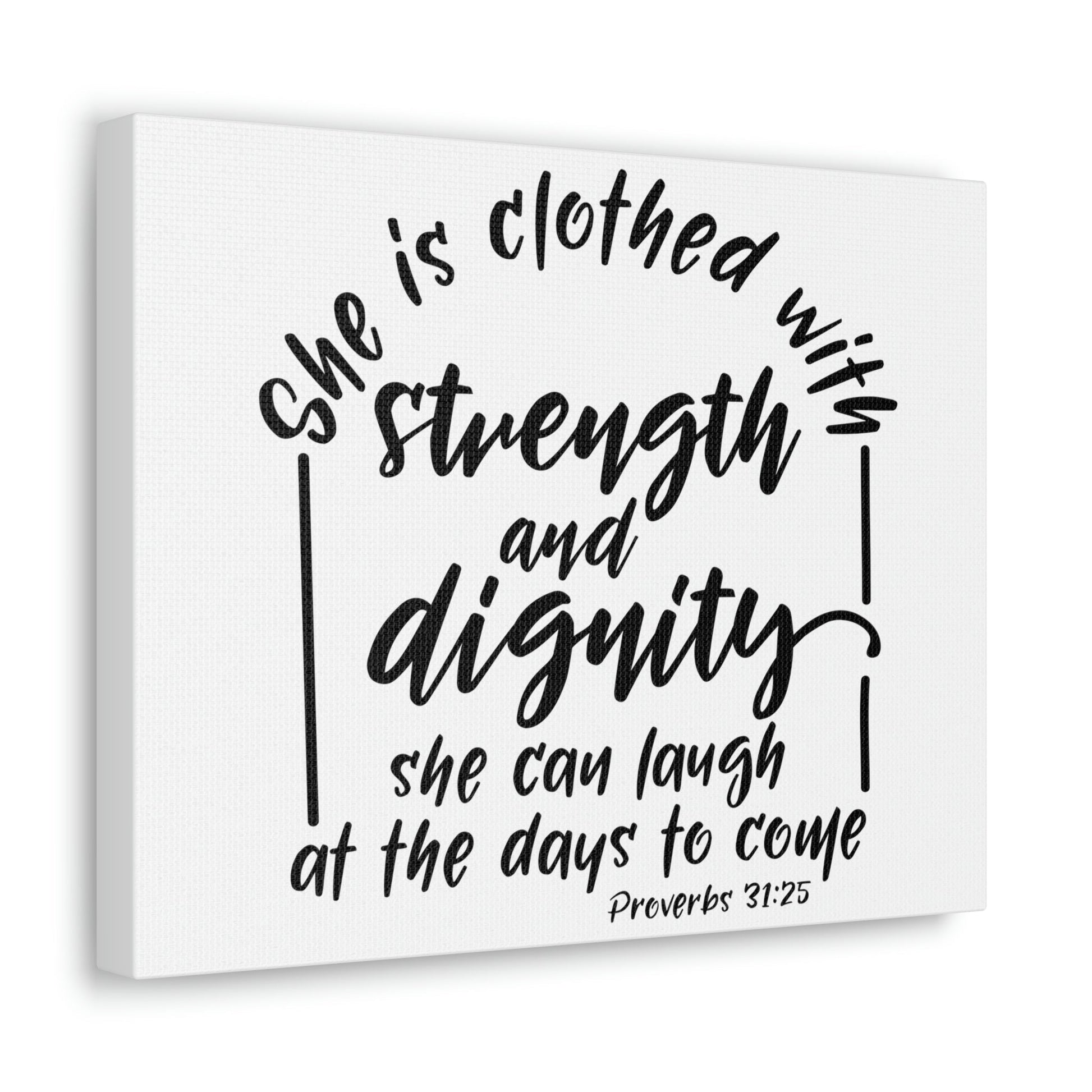 Scripture Walls With Strength And Dignity Proverbs 31:25 Christian Wall Art Bible Verse Print Ready to Hang Unframed-Express Your Love Gifts