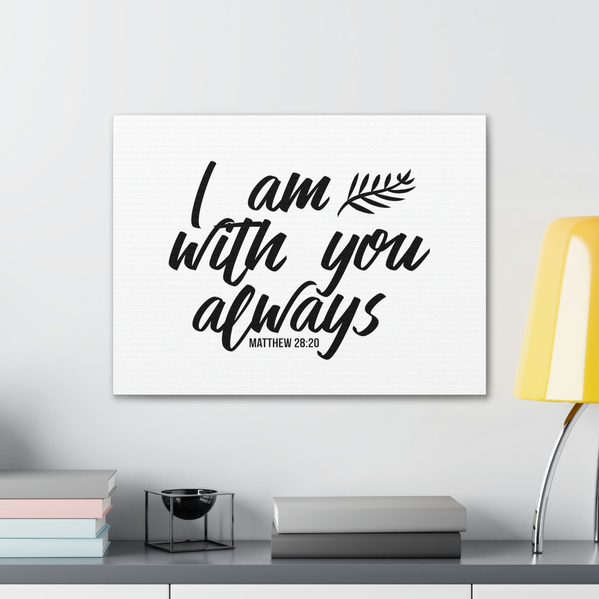 With You Matthew 28:20 Christian Wall Art Bible Verse Print Ready to Hang Unframed-Express Your Love Gifts