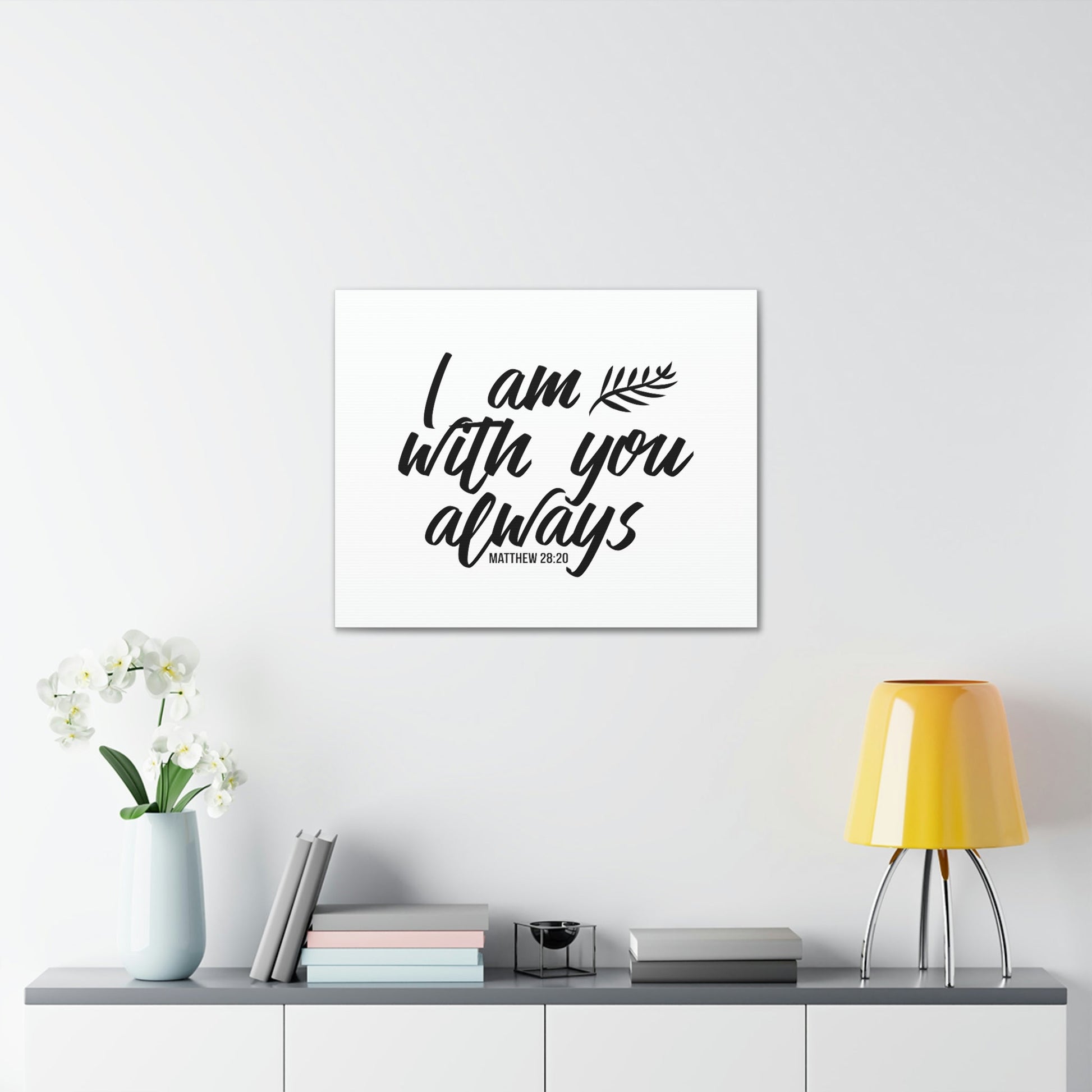 With You Matthew 28:20 Christian Wall Art Bible Verse Print Ready to Hang Unframed-Express Your Love Gifts