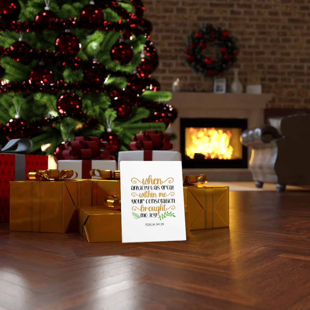 Within Me Psalm 94:19 Bible Verse Canvas Christian Wall Art Ready to Hang Unframed-Express Your Love Gifts