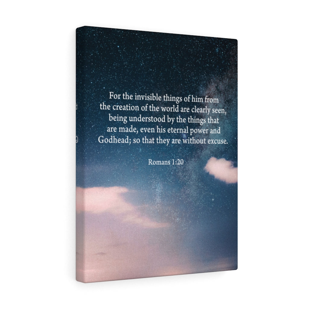 Scripture Walls Without Excuse Romans 1:20 Bible Verse Canvas Christian Wall Art Ready to Hang Unframed-Express Your Love Gifts