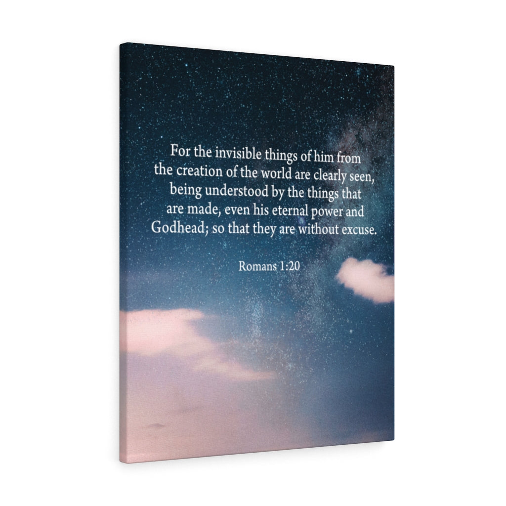 Scripture Walls Without Excuse Romans 1:20 Bible Verse Canvas Christian Wall Art Ready to Hang Unframed-Express Your Love Gifts