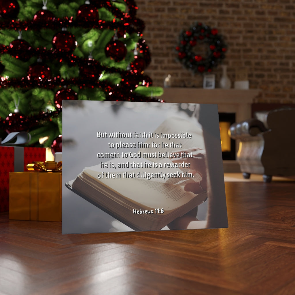 Without Faith Hebrews 11:6 Bible Verse Canvas Christian Wall Art Ready to Hang Unframed-Express Your Love Gifts