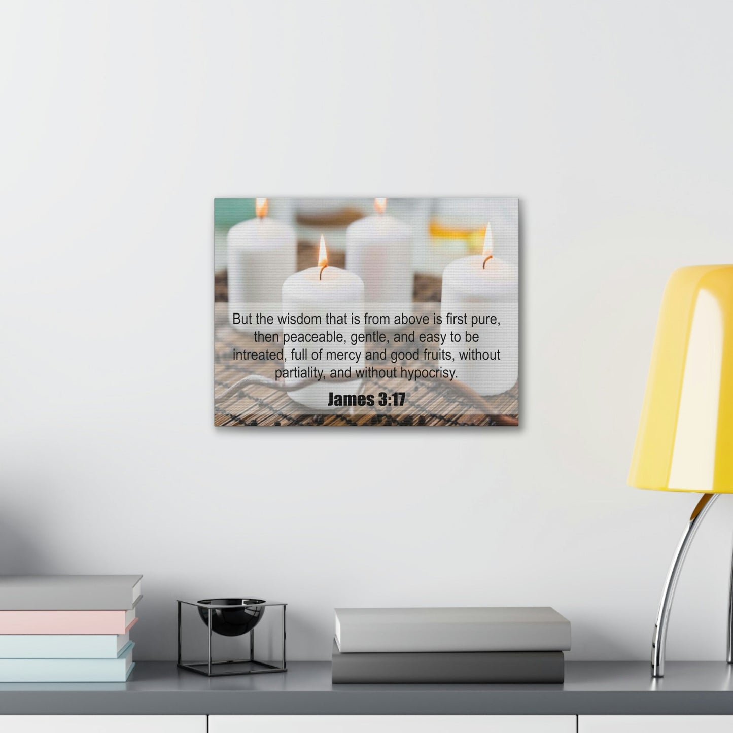 Scripture Walls Without Hypocrisy James 3:17 Bible Verse Canvas Christian Wall Art Ready to Hang Unframed-Express Your Love Gifts