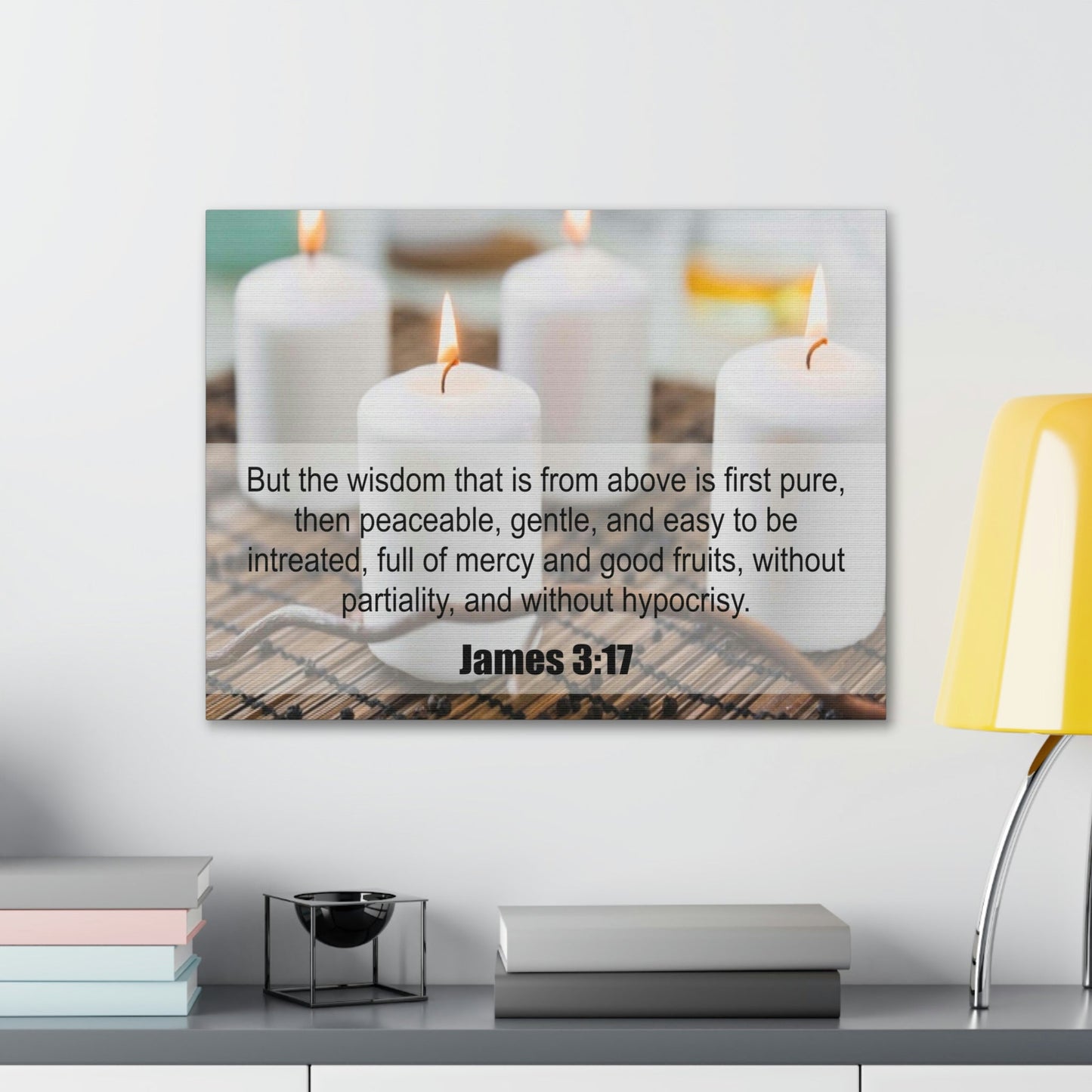 Scripture Walls Without Hypocrisy James 3:17 Bible Verse Canvas Christian Wall Art Ready to Hang Unframed-Express Your Love Gifts
