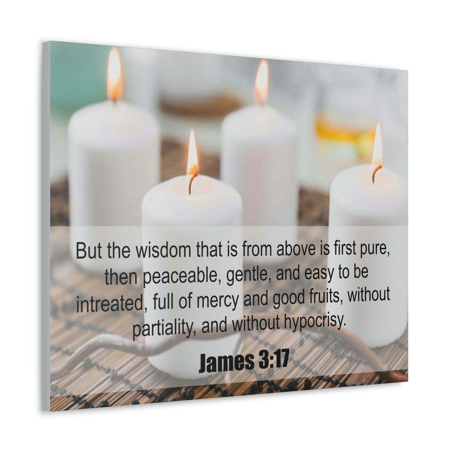Scripture Walls Without Hypocrisy James 3:17 Bible Verse Canvas Christian Wall Art Ready to Hang Unframed-Express Your Love Gifts
