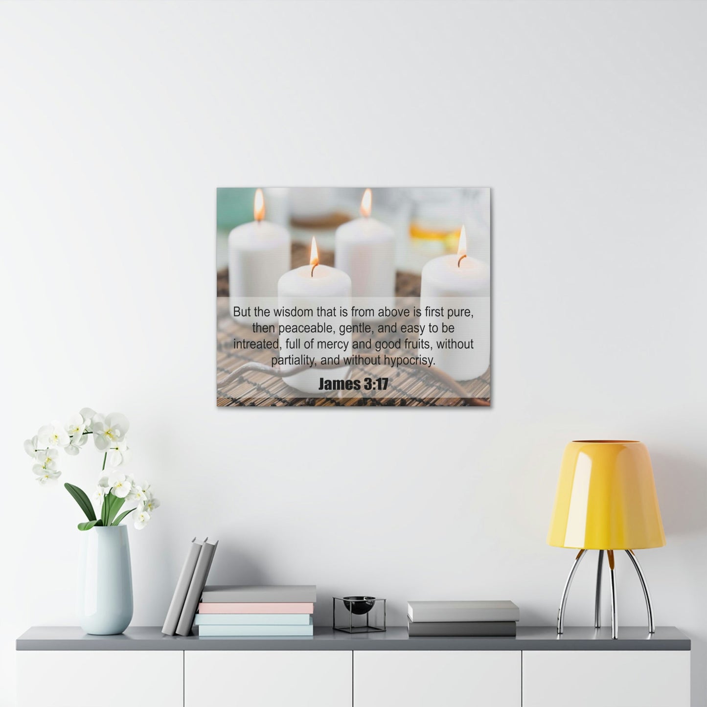 Scripture Walls Without Hypocrisy James 3:17 Bible Verse Canvas Christian Wall Art Ready to Hang Unframed-Express Your Love Gifts