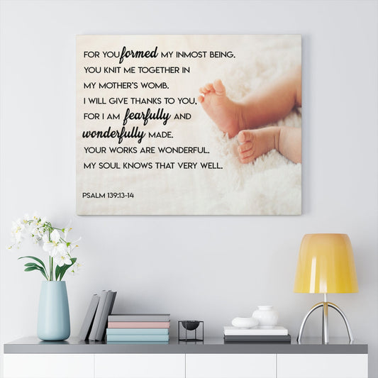 Scripture Walls Wonderfully Made Psalm 139:13-14 Wall Art Christian Home Decor Unframed-Express Your Love Gifts