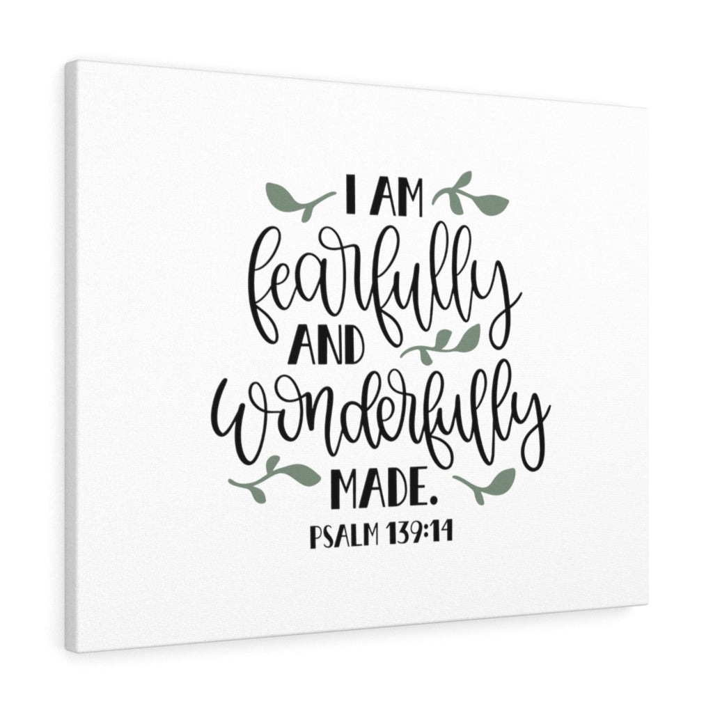 Wonderfully Made Psalm 139:14 Bible Verse Canvas Christian Wall Art Ready to Hang Unframed-Express Your Love Gifts