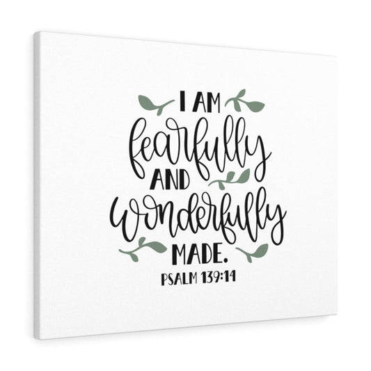 Wonderfully Made Psalm 139:14 Bible Verse Canvas Christian Wall Art Ready to Hang Unframed-Express Your Love Gifts