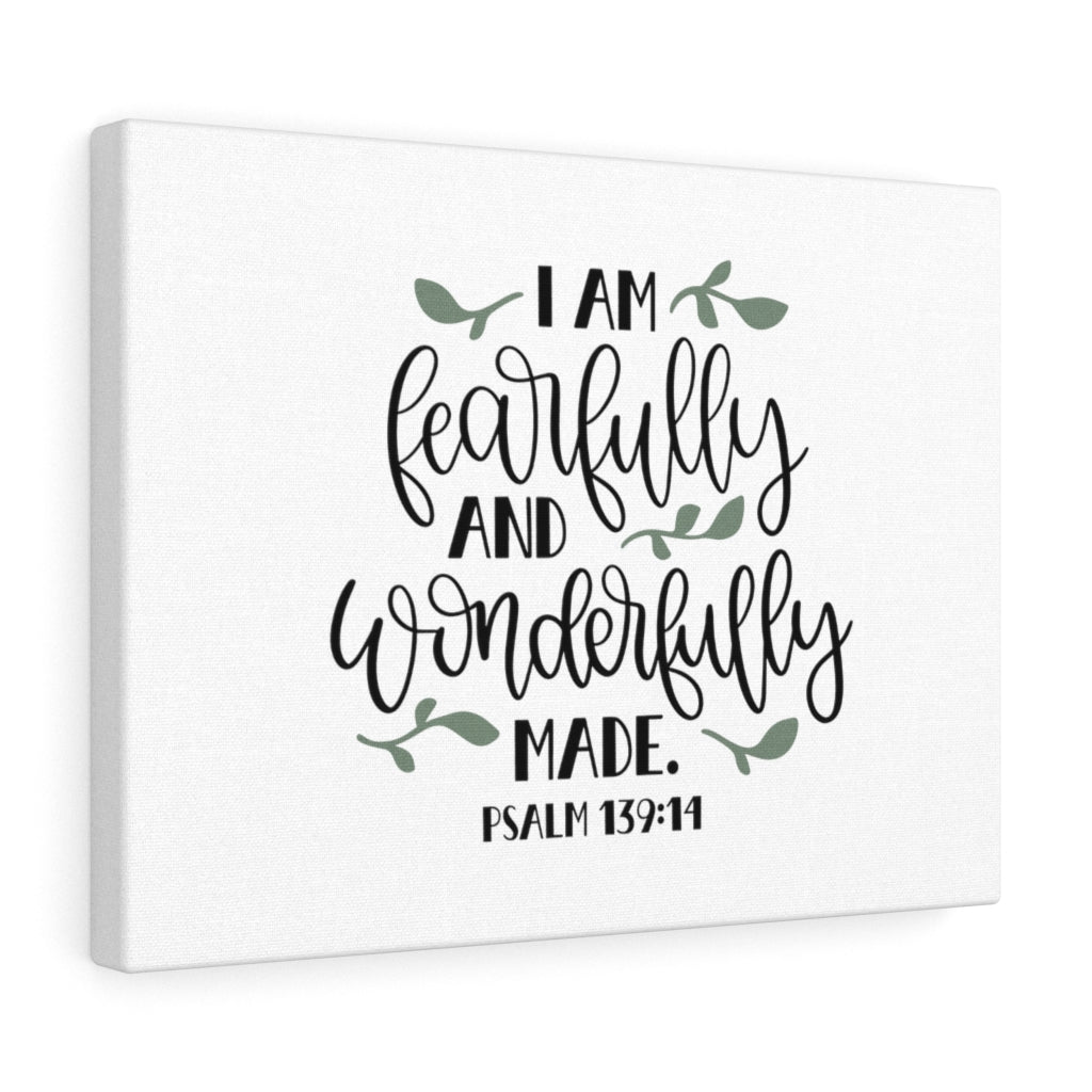 Wonderfully Made Psalm 139:14 Bible Verse Canvas Christian Wall Art Ready to Hang Unframed-Express Your Love Gifts