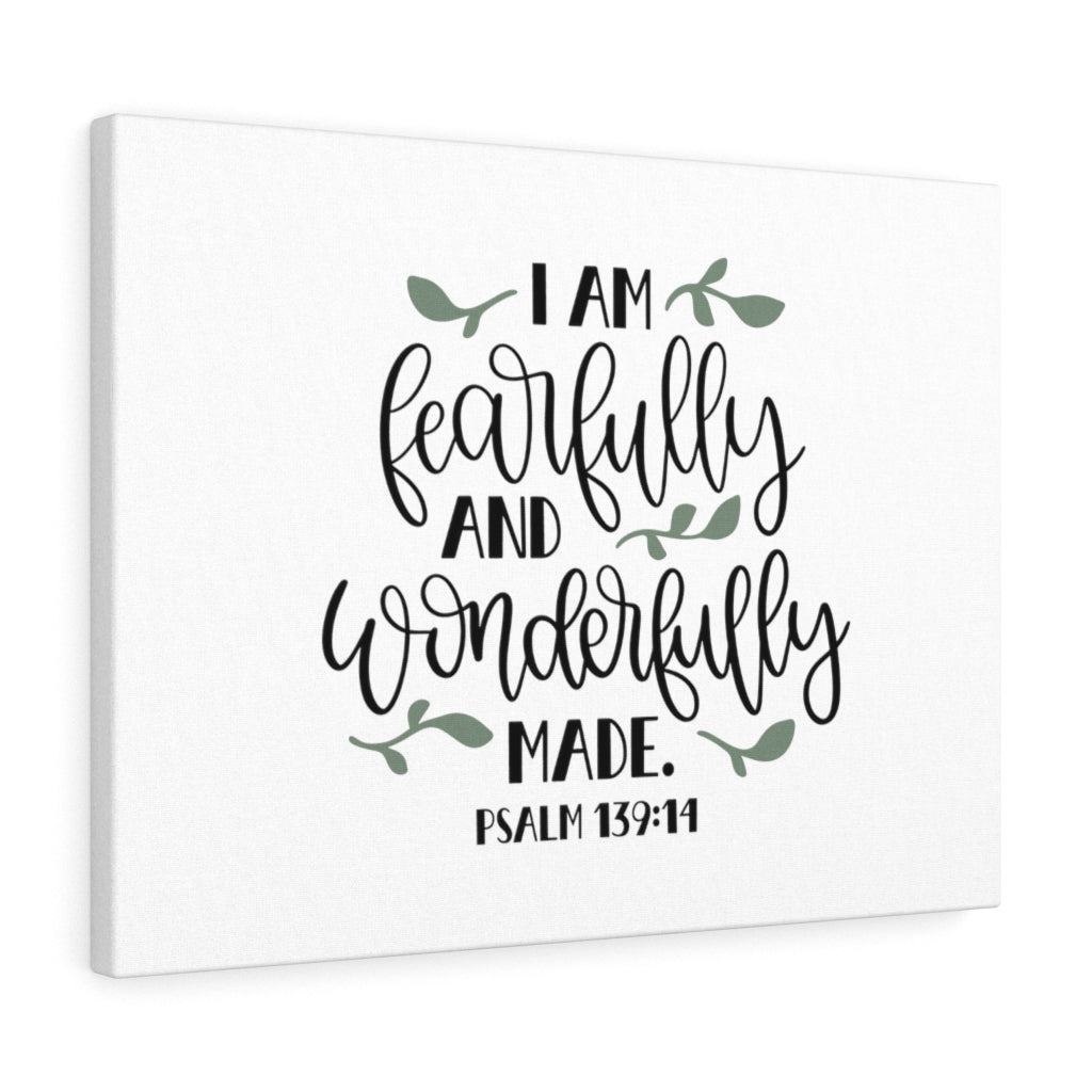 Wonderfully Made Psalm 139:14 Bible Verse Canvas Christian Wall Art Ready to Hang Unframed-Express Your Love Gifts