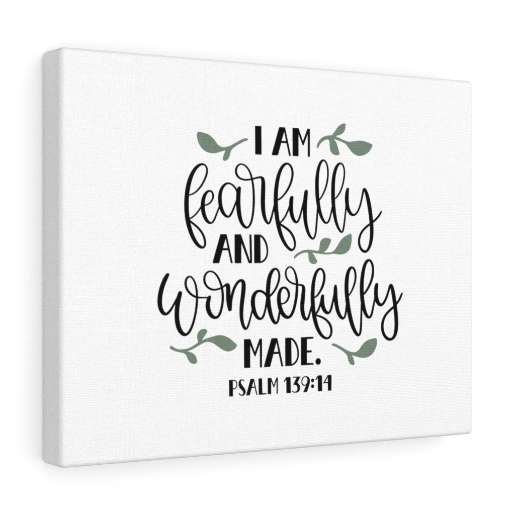 Wonderfully Made Psalm 139:14 Bible Verse Canvas Christian Wall Art Ready to Hang Unframed-Express Your Love Gifts