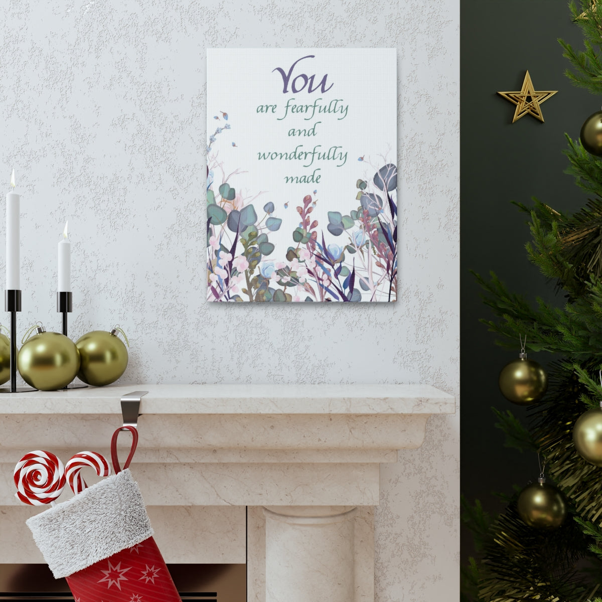 Wonderfully Made Psalm 139:14 Christian Wall Art Bible Verse Print Ready to Hang Unframed-Express Your Love Gifts