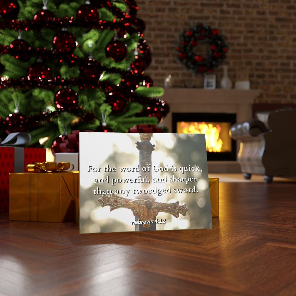 Word Of God Hebrews 4:12 Bible Verse Canvas Christian Wall Art Ready to Hang Unframed-Express Your Love Gifts