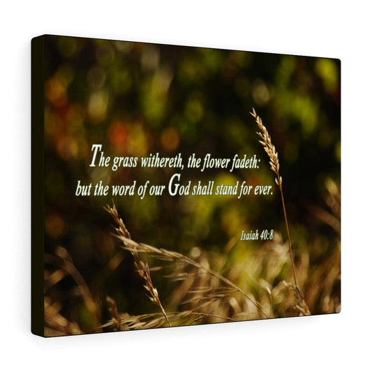 Word Of Our God Isaiah 40:8 Bible Verse Canvas Christian Wall Art Ready to Hang Unframed-Express Your Love Gifts
