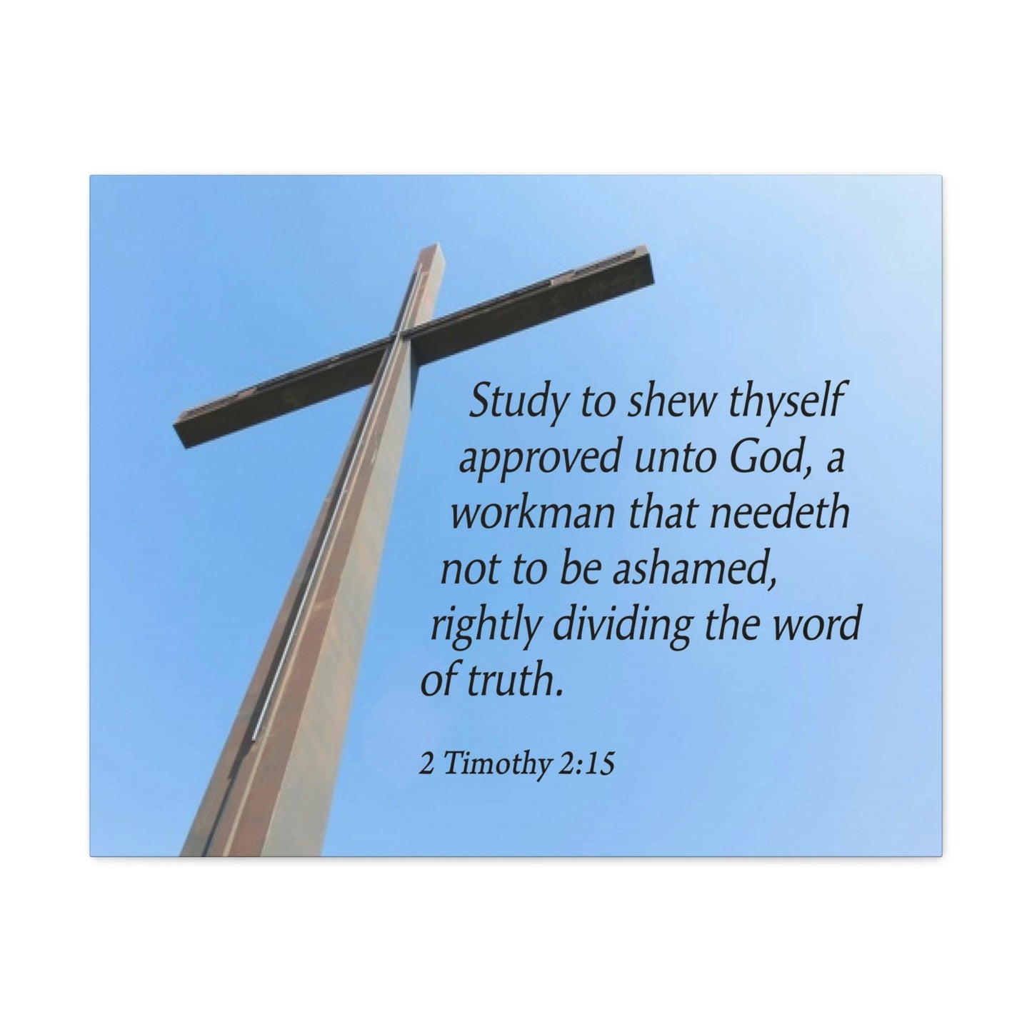 Word of Truth 2 Timothy 2:15 Bible Verse Canvas Christian Wall Art Ready to Hang Unframed-Express Your Love Gifts