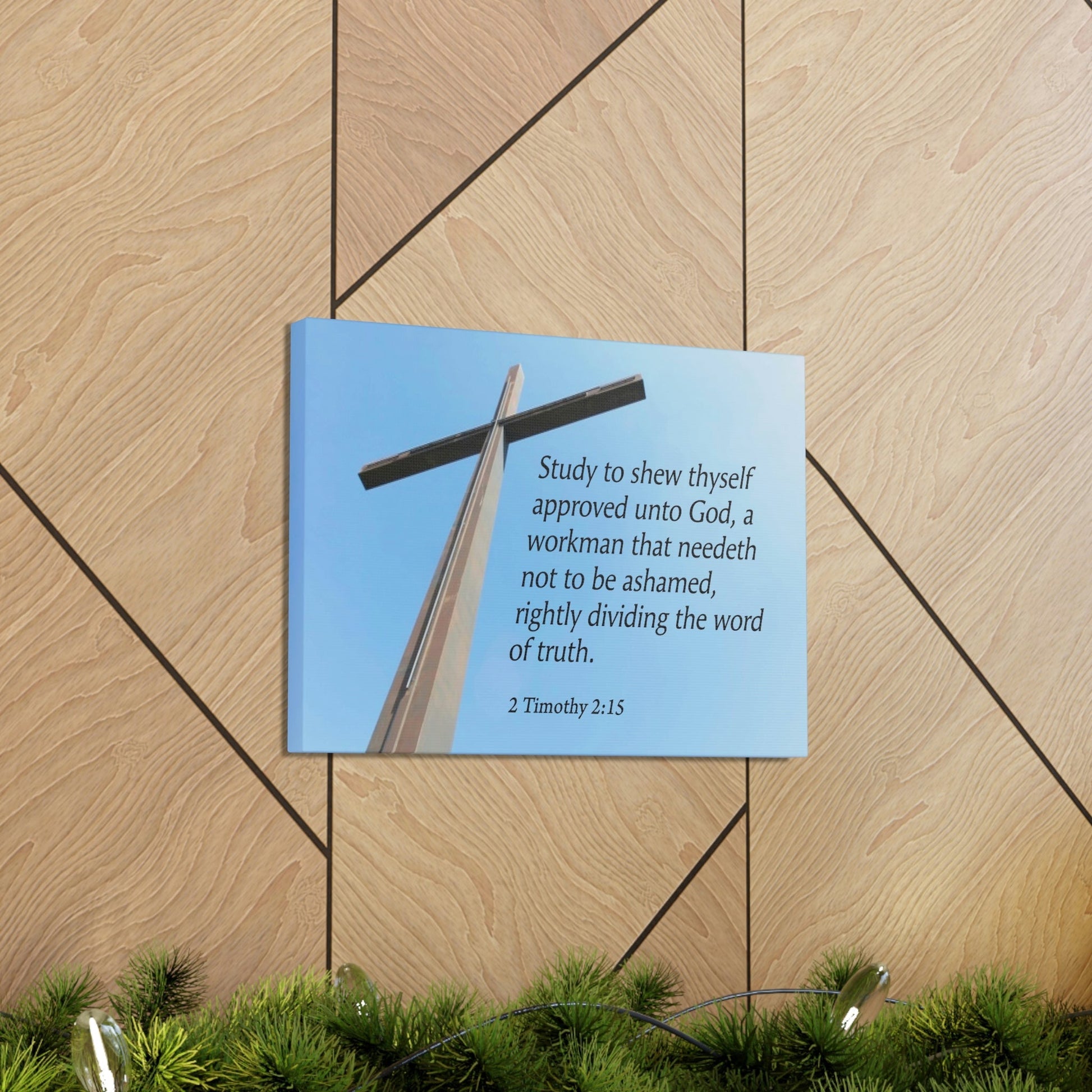 Scripture Walls Word of Truth 2 Timothy 2:15 Bible Verse Canvas Christian Wall Art Ready to Hang Unframed-Express Your Love Gifts