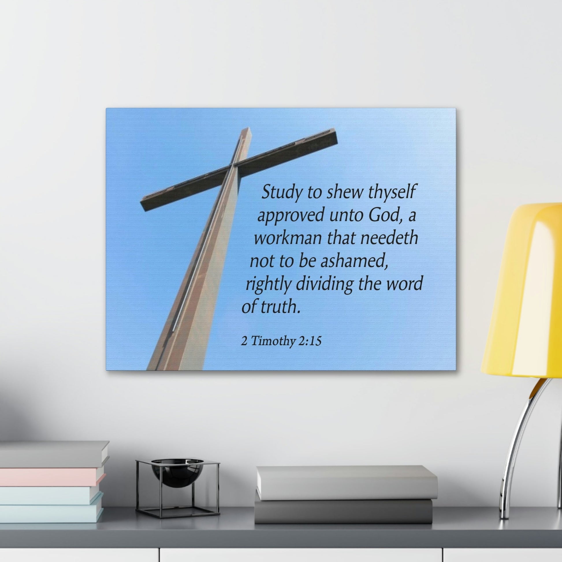 Scripture Walls Word of Truth 2 Timothy 2:15 Bible Verse Canvas Christian Wall Art Ready to Hang Unframed-Express Your Love Gifts