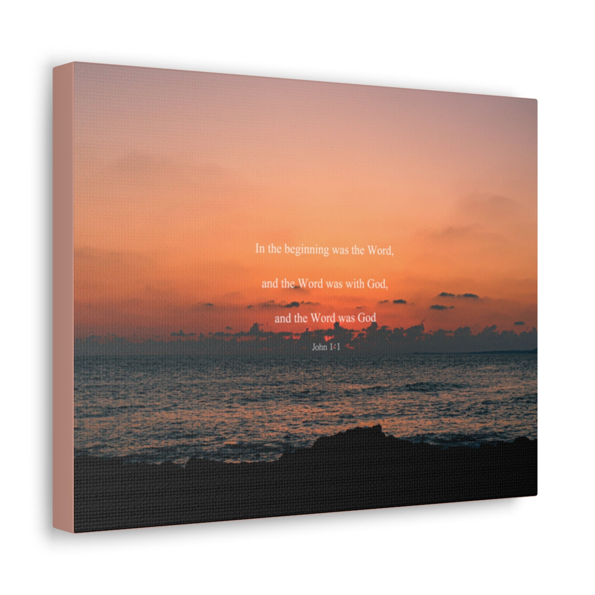 Scripture Walls Word Was God John 1:1 Bible Verse Canvas Christian Wall Art Bible Verse Print Ready To Hang Unframed-Express Your Love Gifts