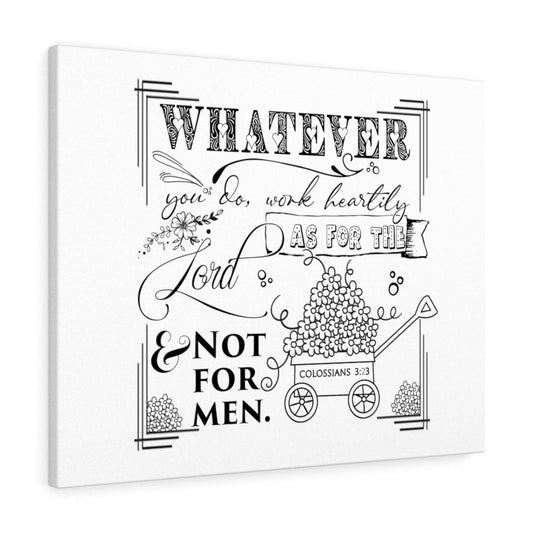 Work Heartily Colossians 3:23 Bible Verse Canvas Christian Wall Art Ready to Hang Unframed-Express Your Love Gifts