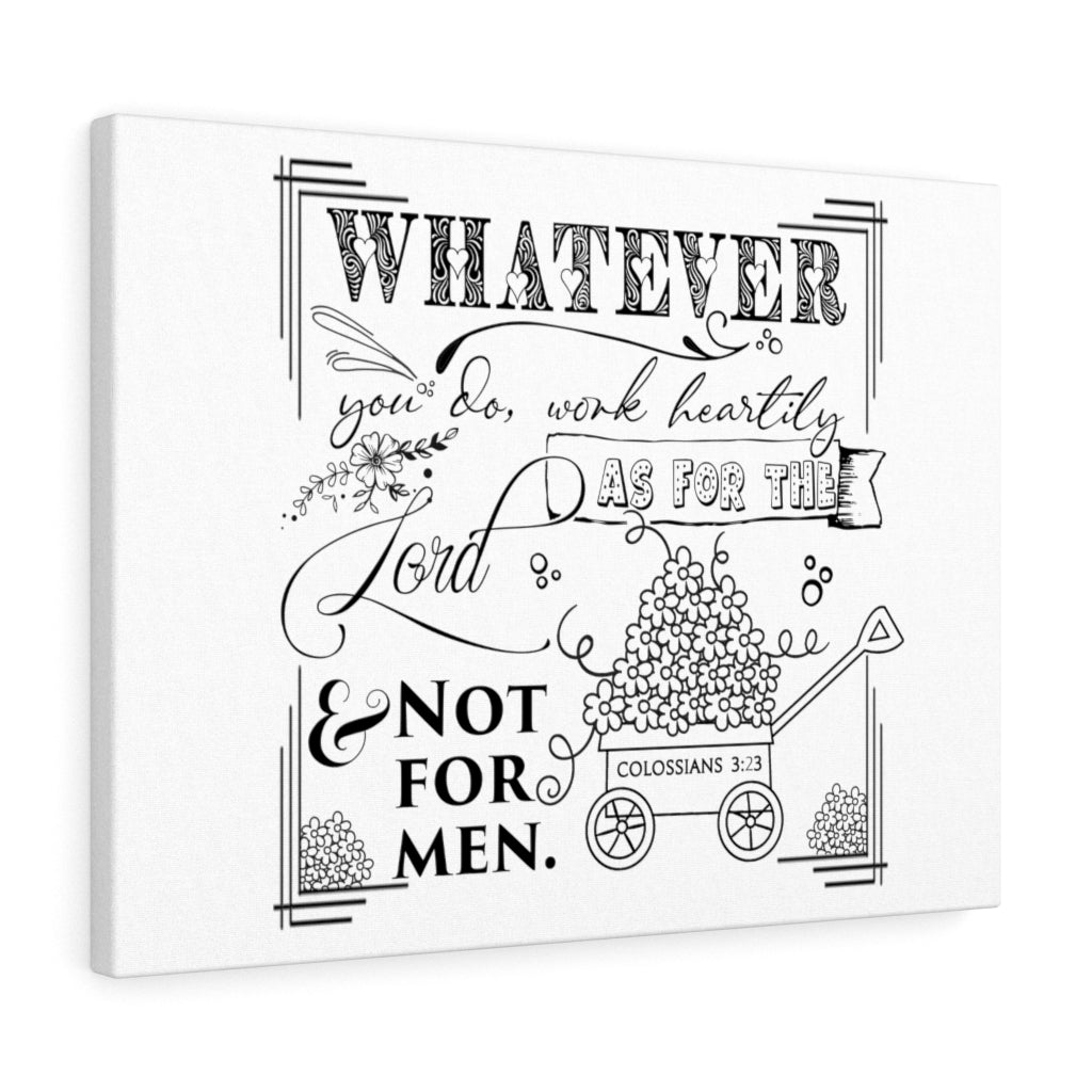 Scripture Walls Work Heartily Colossians 3:23 Bible Verse Canvas Christian Wall Art Ready to Hang Unframed-Express Your Love Gifts