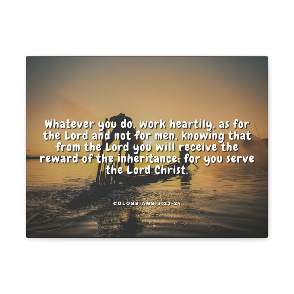 Scripture Walls Working For God Colossians 3:23 - 24 Christian Wall Art Bible Verse Print Ready to Hang Unframed-Express Your Love Gifts