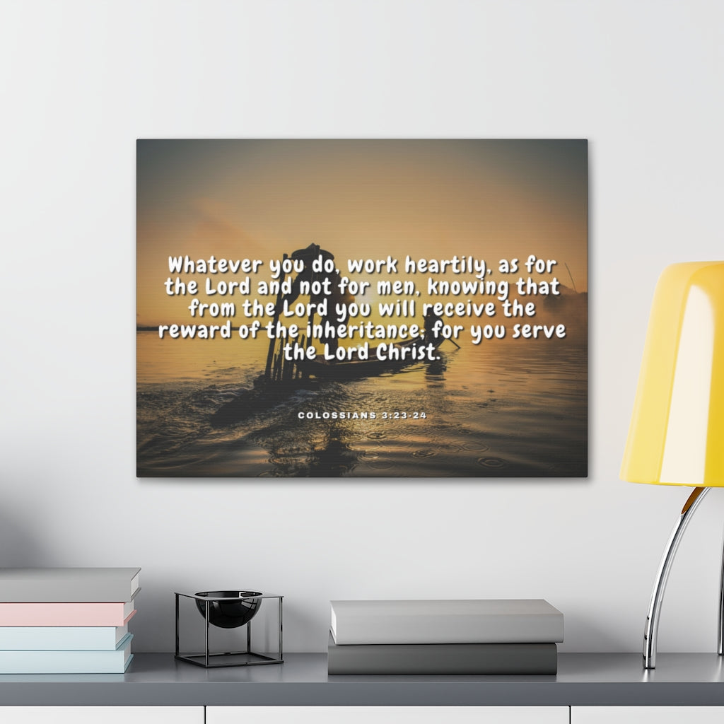 Scripture Walls Working For God Colossians 3:23 - 24 Christian Wall Art Bible Verse Print Ready to Hang Unframed-Express Your Love Gifts