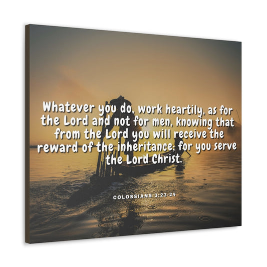 Scripture Walls Working For God Colossians 3:23 - 24 Christian Wall Art Bible Verse Print Ready to Hang Unframed-Express Your Love Gifts