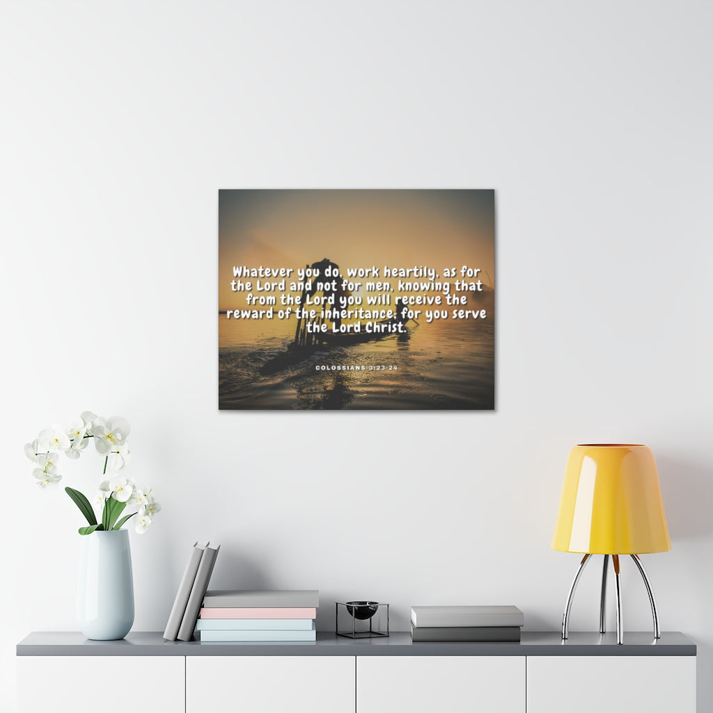 Scripture Walls Working For God Colossians 3:23 - 24 Christian Wall Art Bible Verse Print Ready to Hang Unframed-Express Your Love Gifts