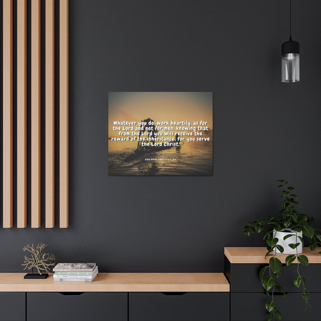 Scripture Walls Working For God Colossians 3:23 - 24 Christian Wall Art Bible Verse Print Ready to Hang Unframed-Express Your Love Gifts
