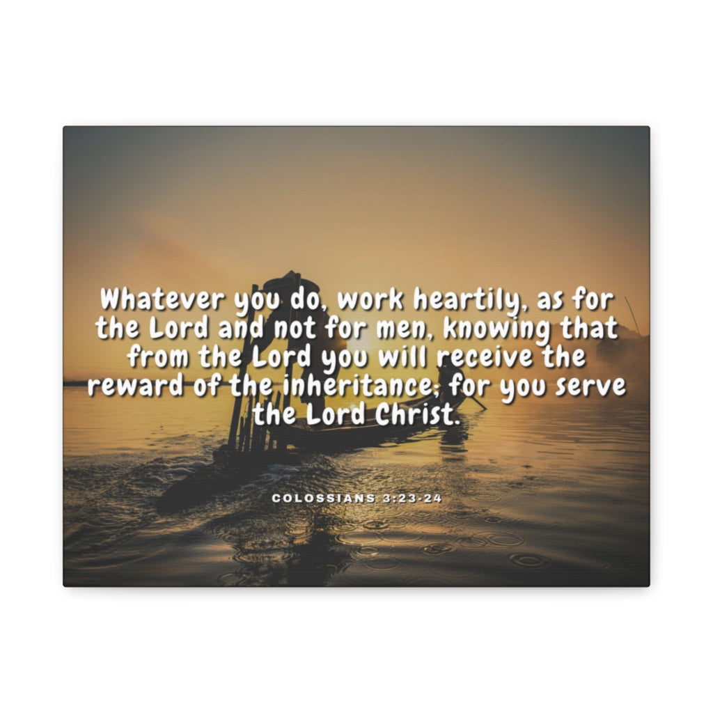 Scripture Walls Working For God Colossians 3:23 - 24 Christian Wall Art Bible Verse Print Ready to Hang Unframed-Express Your Love Gifts