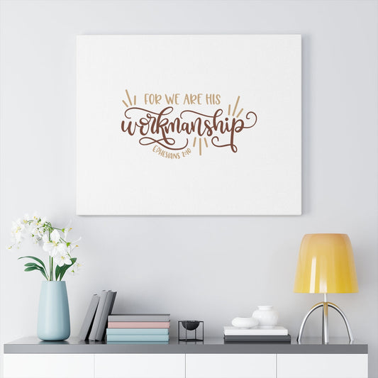 Workmanship Ephesians 2:10 Bible Verse Canvas Christian Wall Art Ready to Hang Unframed-Express Your Love Gifts